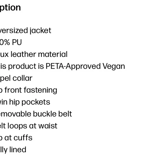 Lioness Staten Island Jacket Black | PU Leather | Womens M - Picture 7 of 10